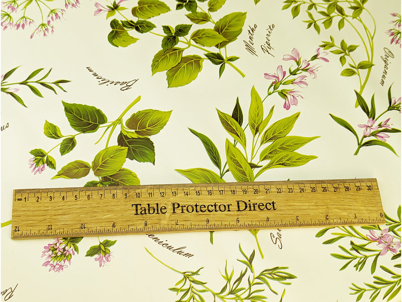 Herb Garden Cream Wipe Clean PVC Vinyl Tablecloth