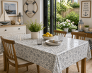 Trawler Fish Grey  Oilcloth Tablecloth