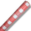 Tropical Check Raspberry PVC Vinyl Tablecloth Roll 20 Metres x 140cm Full Roll