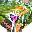 Tropical Butterfly Multi PVC Vinyl Wipe Clean Tablecloth  200cm x 140cm Warehouse Clearance