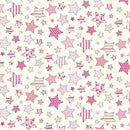 Twinkle Stars Lipstick Pink Oilcloth Tablecloth  ROUND 130cm  Warehouse Clearance