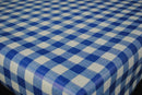 Royal Blue Classic 22mm Check PVC Vinyl Tablecloth 14.7 Metres x 140cm