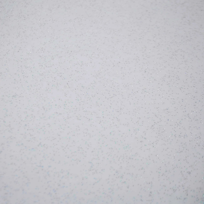 White Glitter Sparkle PVC Vinyl Wipe Clean Tablecloth 250cm x  110cm  Warehouse Clearance