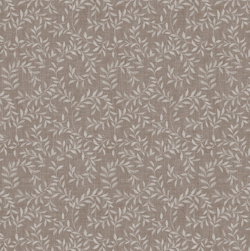 Willow Leaves Taupe PVC Vinyl Wipe Clean Tablecloth  110cm x 140cm Warehouse Clearance