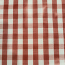 Wine Red Gingham vinyl tablecloth 160cm x 140cm-Warehouse Clearance