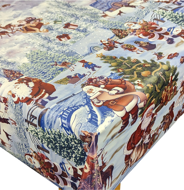 Christmas Winter Wonderland Oilcloth Tablecloth