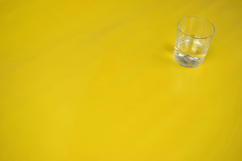 Plain Yellow Smooth Vinyl Oilcloth Tablecloth