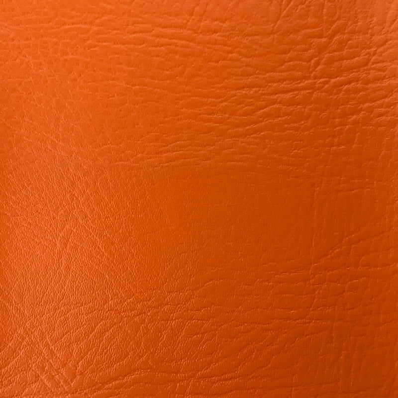 Orange Faux Leather Textured Upholstery Vinyl, FR