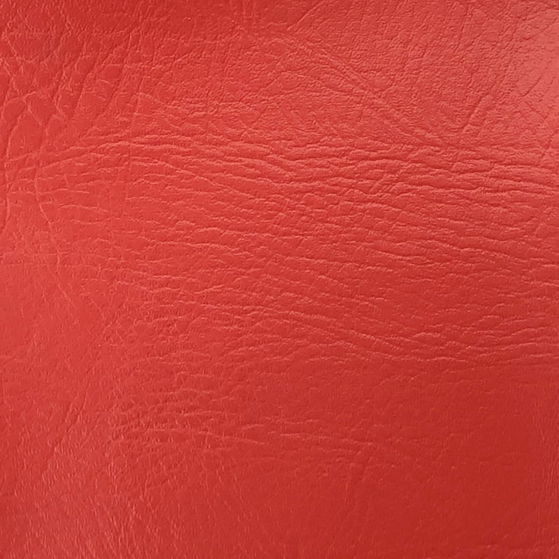 Red Faux Leather Textured Upholstery Vinyl, FR