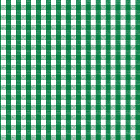 Green Gingham Medium Check   PVC Vinyl Tablecloth Roll 20 Metres x 140cm