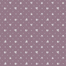 Dainty White Flowers on Lilac PVC Vinyl Tablecloth 20 Metres x 140cm