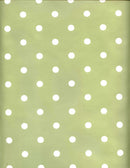 Sage Green Polka Dot PVC Wipe Clean Tablecloth