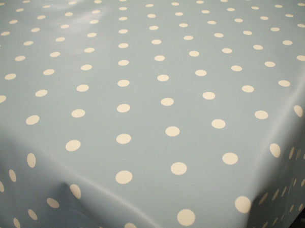 Duckegg Polka Dot Vinyl Tablecloth 20 Metres x 140cm wide