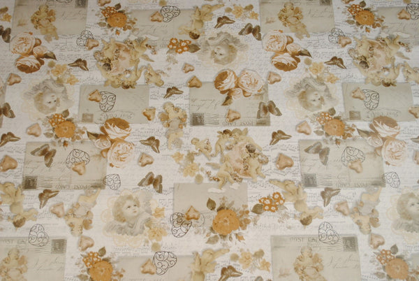 Cherub Postcard  and Butterfly 20 Metres Vinyl Tablecloth