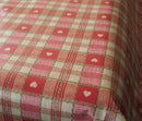 Sweetheart Check Red  PVC Vinyl Tablecloth 20 Metres x 140cm