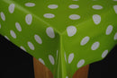 Green and White Spot Vinyl Tablecloth 20 Metres