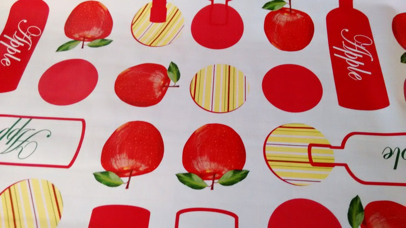 Apple Juice Red Vinyl Tablecloth