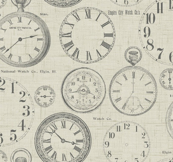Vintage Clocks Small Oilcloth