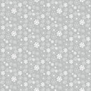 Prestigious Christmas Snowy Snowflake Grey Oilcloth Table Cloth