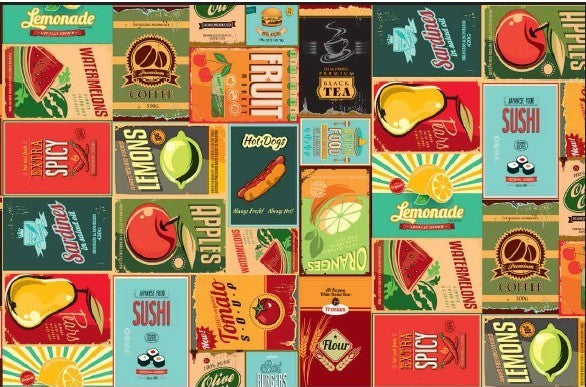 Vintage Diner Vinyl Tablecloth