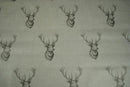 Highland Stag Grey Vinyl Oilcloth Tablecloth