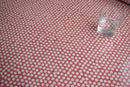 Square Wipe Clean Tablecloth  PVC Oilcloth 132cm x 132cm Spotty Blush