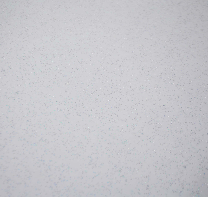 White Glittery Glitter Vinyl Oilcloth Tablecloth