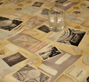 Dream Ticket  Holiday Maps Vinyl Oilcloth Tablecloth
