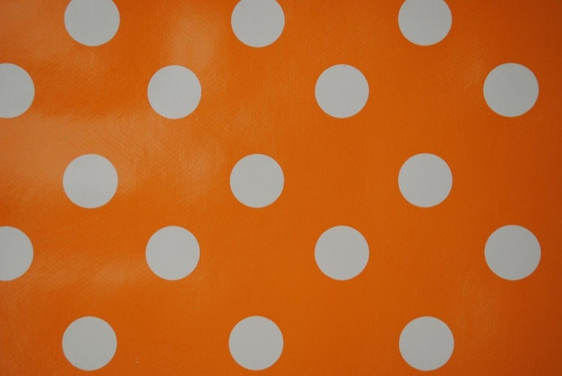 Orange Spot Vinyl Tablecloth