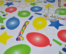 Party Time Balloons Vinyl Oilcloth Tablecloth