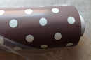 Dark Taupe Polka Dot  Spot PVC Vinyl Tablecloth 20 Metres