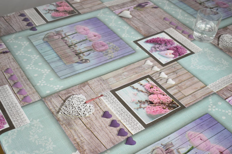 Ava Duckegg on Wood Effect Vinyl Oilcloth Tablecloth