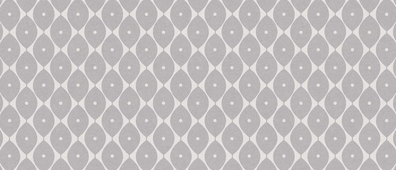 Modern Leaf Design Grey Vinyl Oilcloth Tablecloth