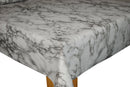 Round Wipe Clean Tablecloth Vinyl PVC 140cm Marble Granite Effect Grey