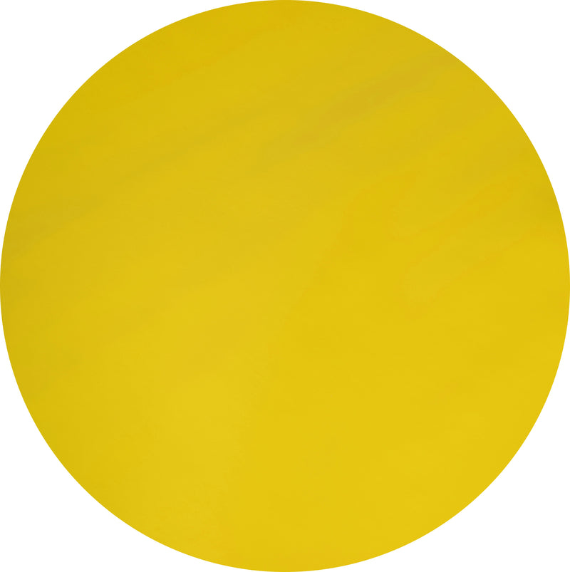 Round Wipe Clean Tablecloth Vinyl PVC 140cm Plain Yellow