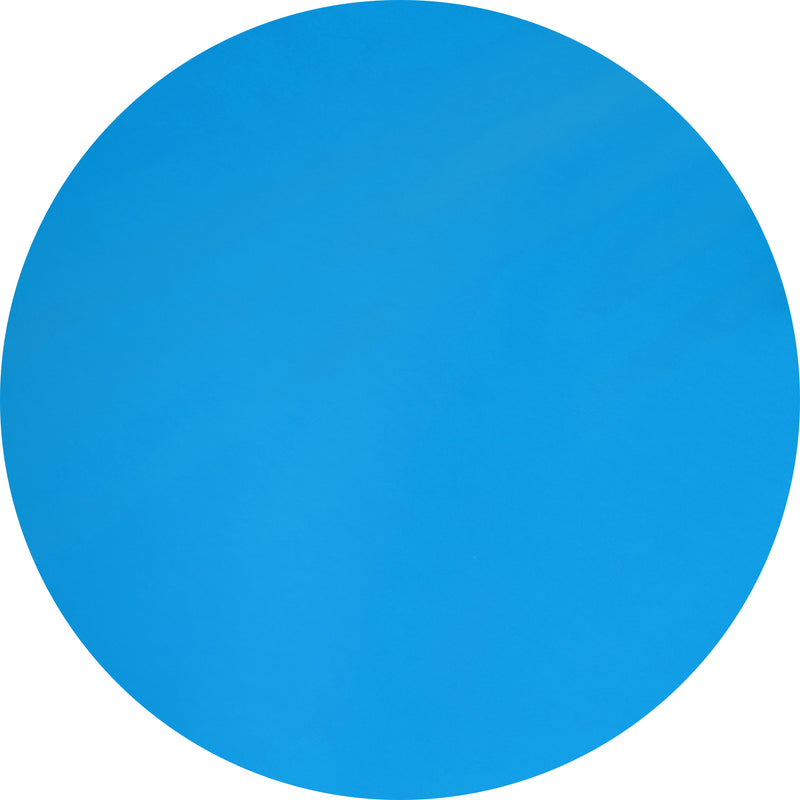Round Wipe Clean Tablecloth Vinyl PVC 140cm Plain Turquoise