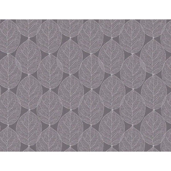 Wipe Clean Tablecloth Vinyl PVC 180cm x 140cm Skeleton Leaf Grey