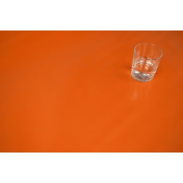 Square Wipe Clean Tablecloth Vinyl PVC 140cm x 140cm Plain Orange