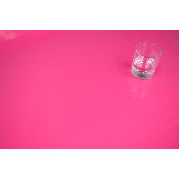 Square Wipe Clean Tablecloth Vinyl PVC 140cm x 140cm Plain Pink