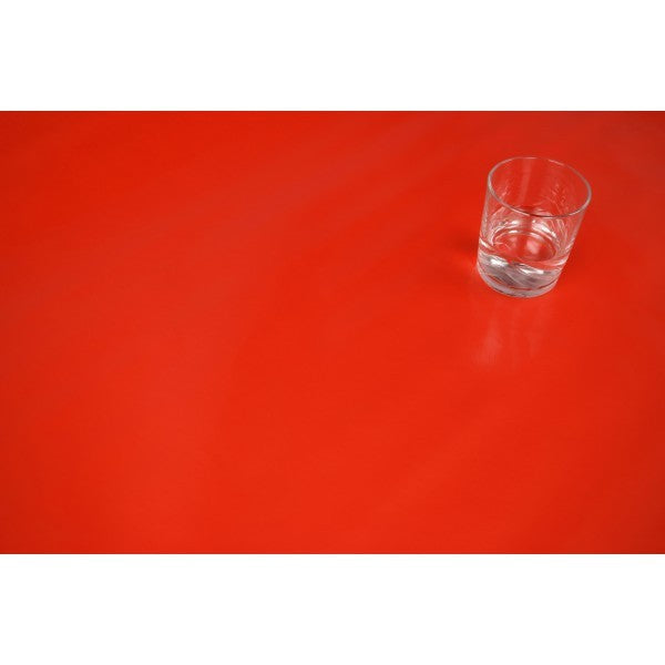 Square Wipe Clean Tablecloth Vinyl PVC 140cm x 140cm Plain Red
