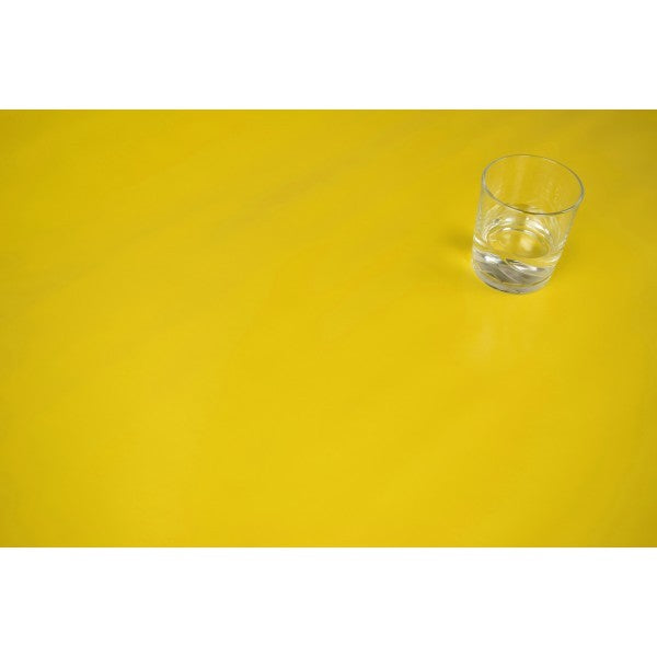 Square Wipe Clean Tablecloth Vinyl PVC 140cm x 140cm Plain Yellow