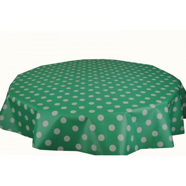 Square Wipe Clean Tablecloth Vinyl PVC 140cm x 140cm Aqua Spot