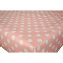 Square Wipe Clean Tablecloth Vinyl PVC 140cm x 140cm Bubblegum Pink Spot