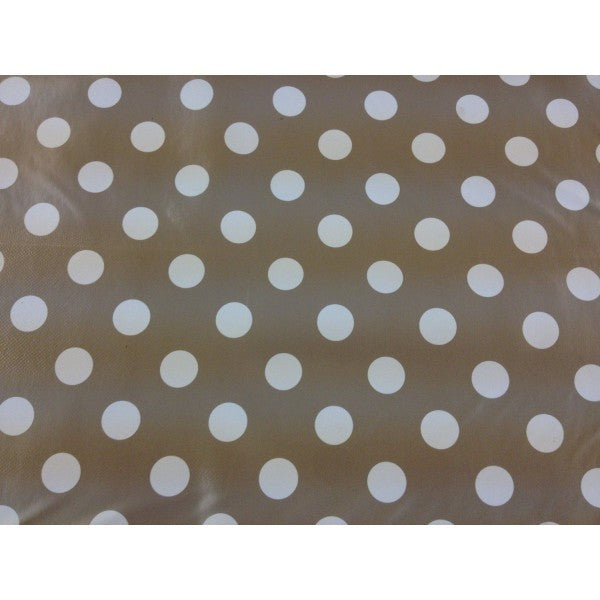 Square Wipe Clean Tablecloth Vinyl PVC 140cm x 140cm  Mocha Spot