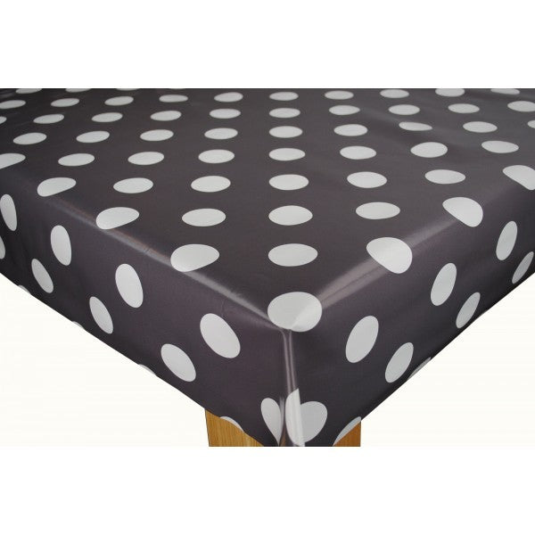 Square Wipe Clean Tablecloth Vinyl PVC 140cm x 140cm  Hot Spot Slate Grey