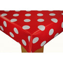 Square Wipe Clean Tablecloth Vinyl PVC 140cm x 140cm Hot Spot Red