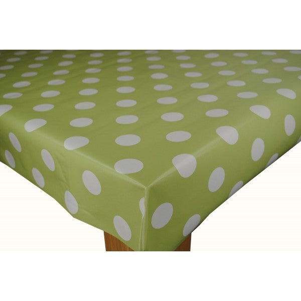 Square Wipe Clean Tablecloth Vinyl PVC 140cm x 140cm Hot Spot Sage