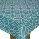 Square Wipe Clean Tablecloth Vinyl PVC 140cm x 140cm Eloise Duckegg