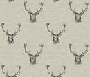 Round Wipe Clean Tablecloth PVC Oilcloth  132cm Stag Head