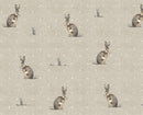 Square Wipe Clean Tablecloth  PVC Oilcloth 132cm x 132cm Hartley Hare ( Matte Finish)